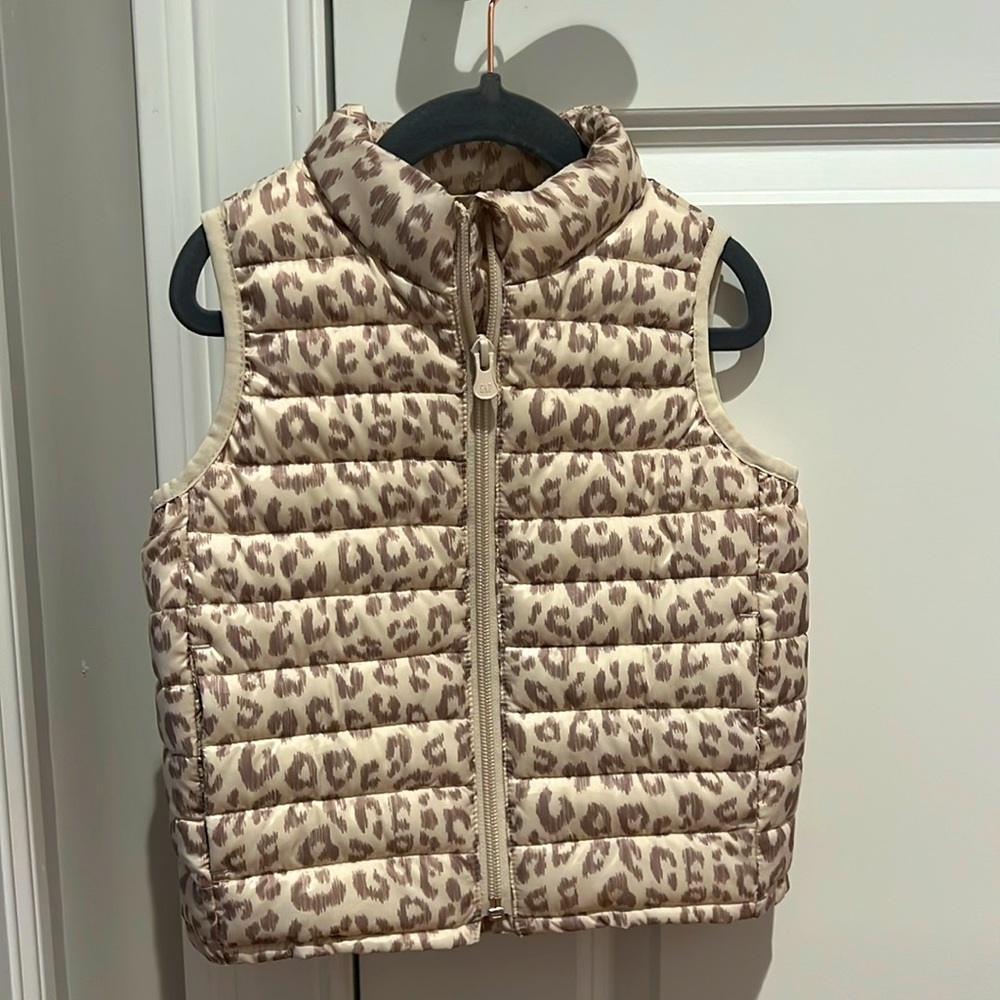 Size 2 Gap Leopard Puffer Vest